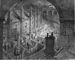 L0000877 London slums Credit: Wellcome Library, London. Wellcome Images images@wellcome.ac.uk http://wellcomeimages.org London slums Engraving By: Gustave DoreLondon: a pilgrimage. Dore, Gustave and Jerrold, Blanchard Published: 1872 Copyrighted work available under Creative Commons Attribution only licence CC BY 4.0 http://creativecommons.org/licenses/by/4.0/